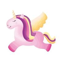 bebé unicornio volando vector