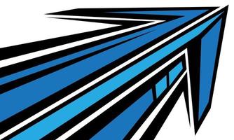 Abstract blue black arrow speed direction geometric graphic on white design modern futuristic background vector