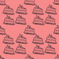 seamless background with cake vector