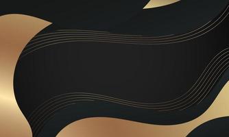 Abstract Black Luxury Wave Background vector