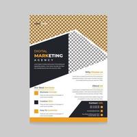 Modern  Abstract Corporate Digital marketing business flyer with templates vector