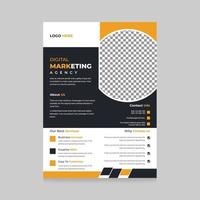 Modern  Abstract Corporate Digital marketing business flyer with templates vector