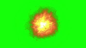 écran vert effet boule de feu