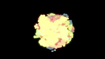 animação colorida de loop de partícula de esfera circular