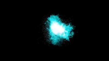 Schleifenanimation mit blauem Feuereffekt