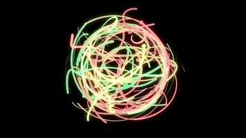 colorful stroke circle ball effect loop animation video