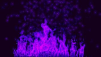 animación de bucle de efecto de fuego púrpura