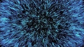 blauer Partikel-Zoom-Effekt video