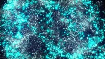 Animation der Ausbreitung von blauen Partikelturbulenzen