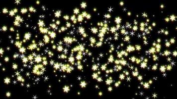 animazione di sfondo del ciclo di particelle di stelle d'oro