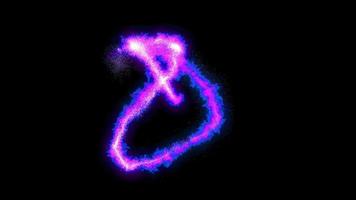 animación de bucle de efecto de rastro de fuego púrpura