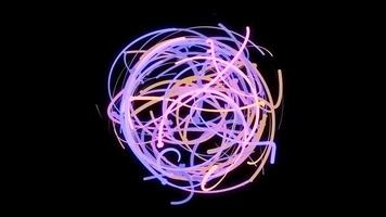 purple colorful stroke circle ball effect loop animation video