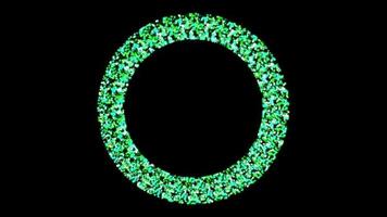 animation de fond de boucle de cercle de feu vert