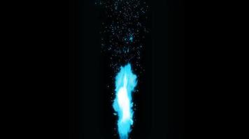 animação de loop de efeito de fogo jato azul