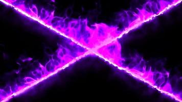 purple flame cross line loop effect video