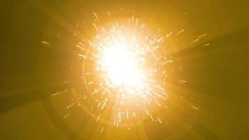animation de boucle de fond de particules de lumière dorée video