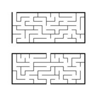 A set of mazes. Game for kids. Puzzle for children. Labyrinth conundrum. Find the right path. Vector illustration.