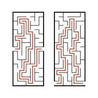 A set of mazes. Game for kids. Puzzle for children. Labyrinth conundrum. Find the right path. Vector illustration.