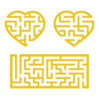 A set of mazes. Game for kids. Puzzle for children. Labyrinth conundrum. Find the right path. Vector illustration.