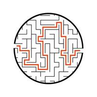 Abstact labyrinth. Educational game for kids. Puzzle for children. Maze conundrum. Find the right path. Vector illustration.