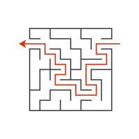 Abstact labyrinth. Educational game for kids. Puzzle for children. Maze conundrum. Find the right path. Vector illustration.