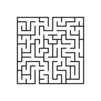 Abstact labyrinth. Educational game for kids. Puzzle for children. Maze conundrum. Find the right path. Vector illustration.