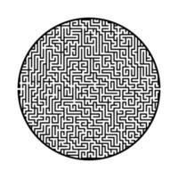 Difficult big maze. Game for kids and adults. Puzzle for children. Labyrinth conundrum. Find the right path. Flat vector illustration.