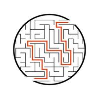 Abstact labyrinth. Educational game for kids. Puzzle for children. Maze conundrum. Find the right path. Vector illustration.