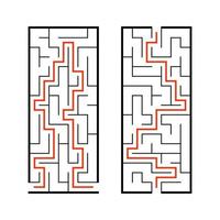 A set of mazes. Game for kids. Puzzle for children. Labyrinth conundrum. Find the right path. Vector illustration.