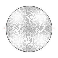 Difficult big maze. Game for kids and adults. Puzzle for children. Labyrinth conundrum. Find the right path. Flat vector illustration.