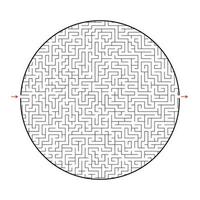 Difficult big maze. Game for kids and adults. Puzzle for children. Labyrinth conundrum. Find the right path. Flat vector illustration.