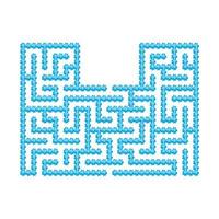 Abstact labyrinth. Educational game for kids. Puzzle for children. Maze conundrum. Find the right path. Vector illustration.