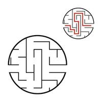 Abstact labyrinth. Educational game for kids. Puzzle for children. Maze conundrum. Find the right path. Vector illustration.