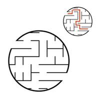 Abstact labyrinth. Educational game for kids. Puzzle for children. Maze conundrum. Find the right path. Vector illustration.