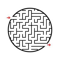 Abstact labyrinth. Educational game for kids. Puzzle for children. Maze conundrum. Find the right path. Vector illustration.