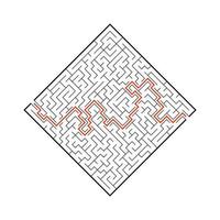 Abstact labyrinth. Educational game for kids. Puzzle for children. Maze conundrum. Find the right path. Vector illustration.