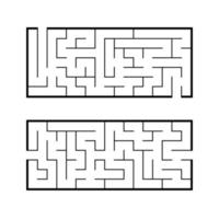 A set of mazes. Game for kids. Puzzle for children. Labyrinth conundrum. Find the right path. Vector illustration.