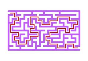 Abstact labyrinth. Educational game for kids. Puzzle for children. Maze conundrum. Find the right path. Vector illustration.