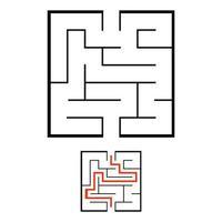 Abstact labyrinth. Educational game for kids. Puzzle for children. Maze conundrum. Find the right path. Vector illustration.