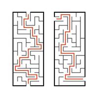 A set of mazes. Game for kids. Puzzle for children. Labyrinth conundrum. Find the right path. Vector illustration.