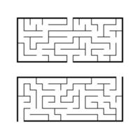 A set of mazes. Game for kids. Puzzle for children. Labyrinth conundrum. Find the right path. Vector illustration.