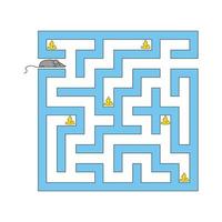 Abstact labyrinth. Educational game for kids. Puzzle for children. Maze conundrum. Find the right path. Vector illustration.