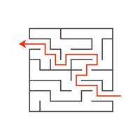 Abstact labyrinth. Educational game for kids. Puzzle for children. Maze conundrum. Find the right path. Vector illustration.