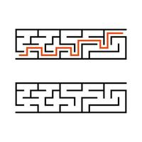 Abstact labyrinth. Educational game for kids. Puzzle for children. Maze conundrum. Find the right path. Vector illustration.