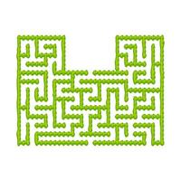 Abstact labyrinth. Educational game for kids. Puzzle for children. Maze conundrum. Find the right path. Vector illustration.