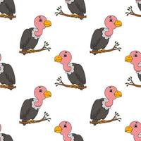 Colored seamless pattern with cute cartoon character. Simple flat vector illustration isolated on white background. Design wallpaper, fabric, wrapping paper, covers, websites.