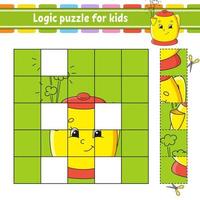 Logic puzzle for kids. Education developing worksheet. Learning game for children. Activity page. For toddler. Riddle for preschool. Simple flat isolated vector illustration in cute cartoon style.