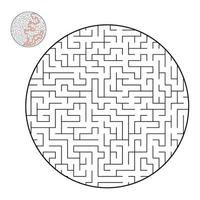 Difficult big maze. Game for kids and adults. Puzzle for children. Labyrinth conundrum. Find the right path. Flat vector illustration.