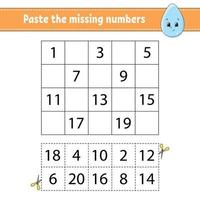 Addition and subtraction. Task for kids. Education developing worksheet. Activity page. Game for children. Funny character. Isolated vector illustration. Cartoon style.