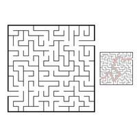 Abstact labyrinth. Educational game for kids. Puzzle for children. Maze conundrum. Find the right path. Vector illustration.